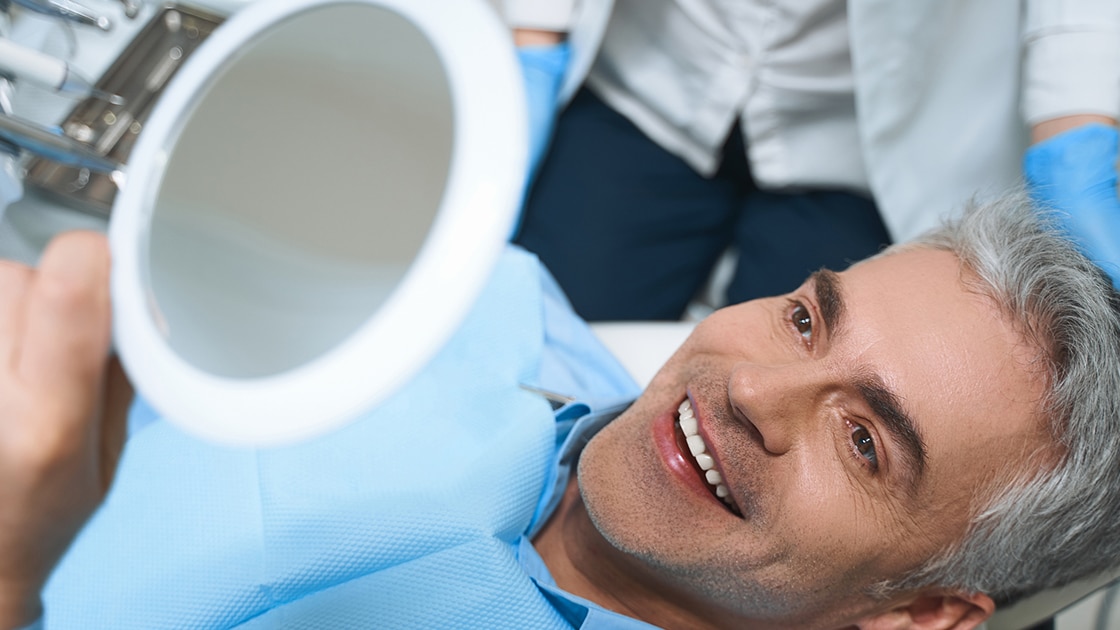 Before and After Image of Whitened Teeth